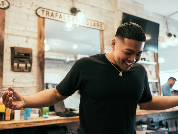 istock English style barber shop action 1150787757