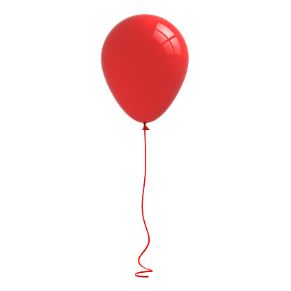 generatie veer mot Red Glossy Balloon With Curved Ribbon Rope Isolated On White Background  With Window Reflection 3d Rendering Stock Photo - Download Image Now -  iStock