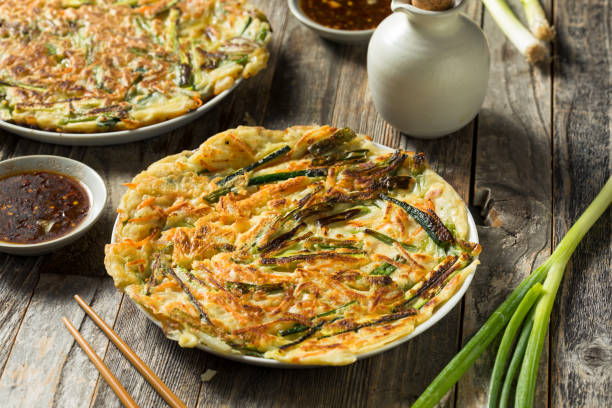 Homemade Korean Pajeon Scallion Pancakes