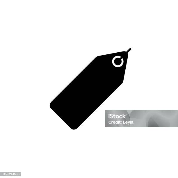 Price Tag Icon Vector Or Sales Label Monochrome Flat Sign Symbols Logo Illustration Isolated On White Background Black Colorconcept Business For Promotions Discounts Stock Illustration - Download Image Now