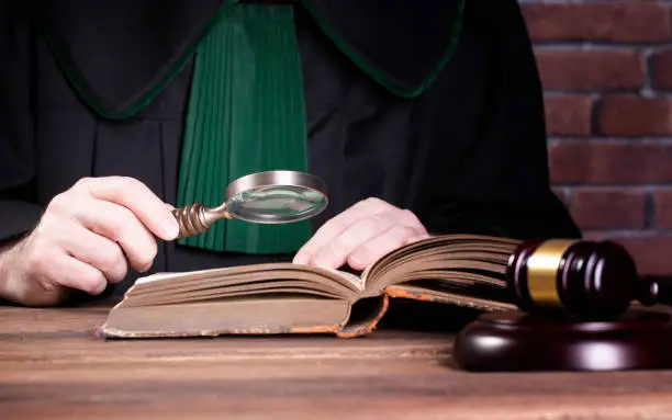 law office, lawbooks and wooden judge's gavel Law concept