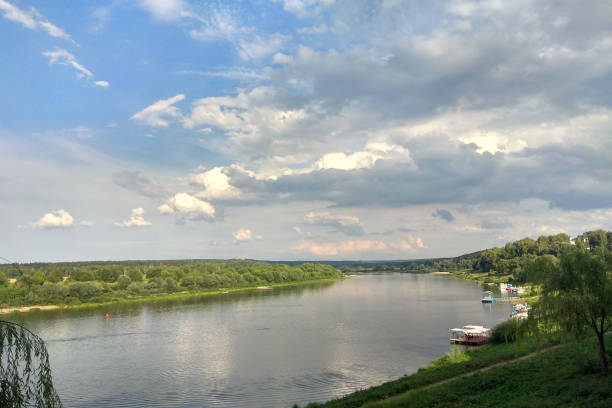 istock Beautiful Oka River and Summer Evening Nature Scenery 1150795023