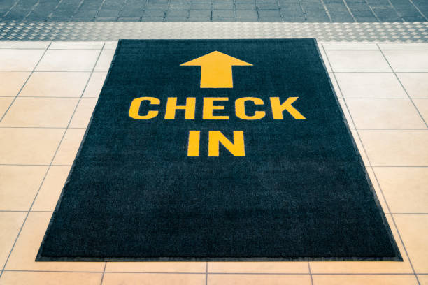 Check in carpet at the entrance Hotel Entrance airport check in counter photos stock pictures, royalty-free photos & images