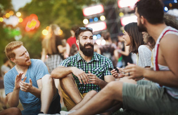 istock Hanging out with friends before the concert. 1150795988