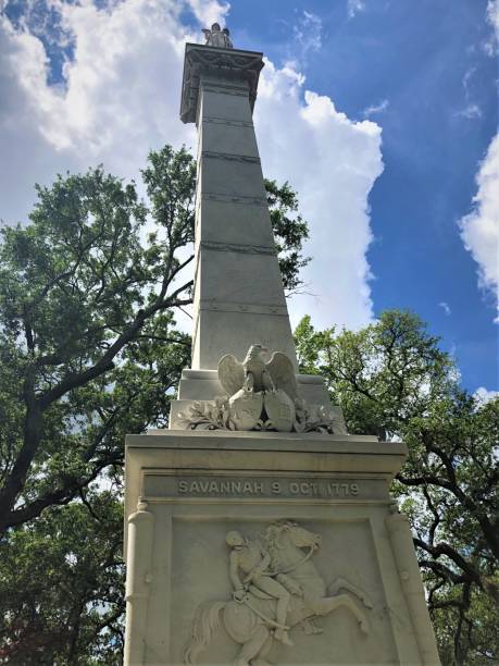 istock Pulaski Statue in Savannah, Georgia USA 1150797697