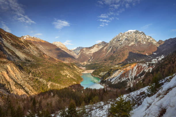The Vajont lake remained after the disaster