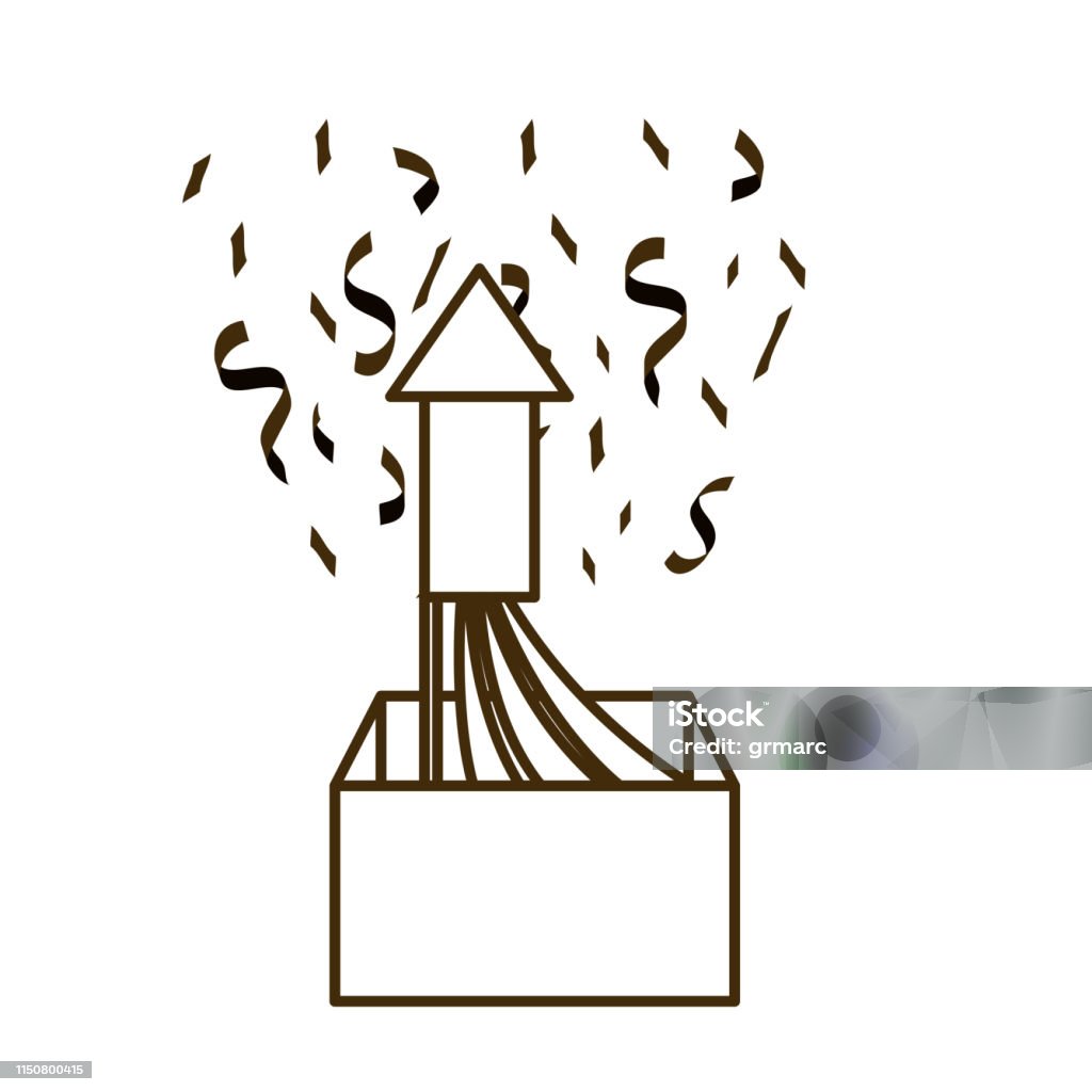 Rocket Taking Off In White Background Stock Illustration - Download