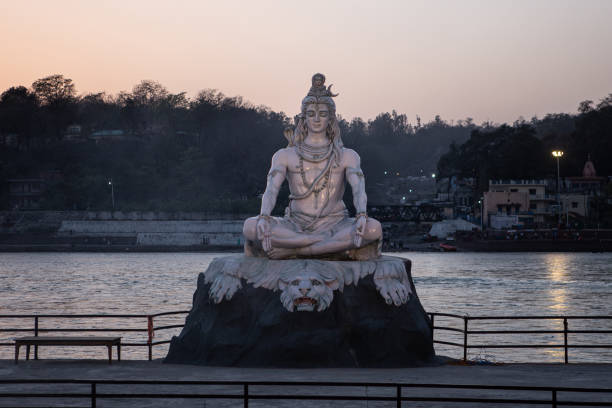 istock Shiva sculpture on the Ganges coast in Rishikesh 1150800943