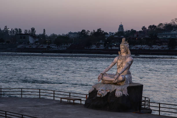 istock Shiva sculpture on the Ganges coast in Rishikesh 1150800944