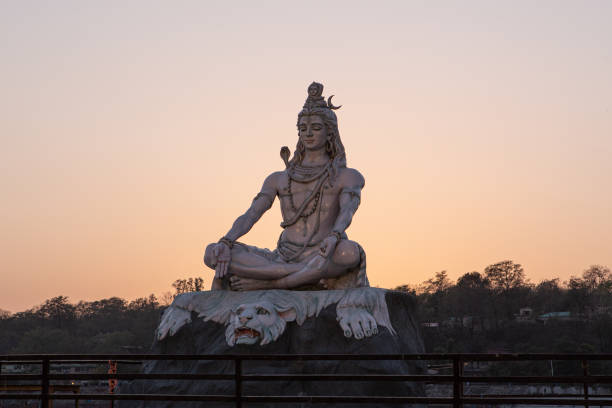 istock Shiva sculpture on the Ganges coast in Rishikesh 1150800951