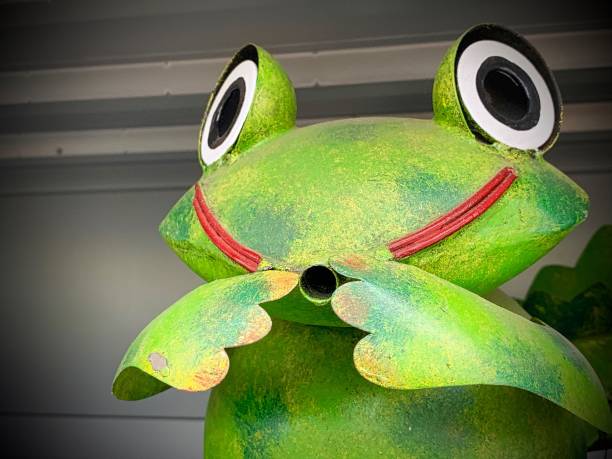 Green metal frog
