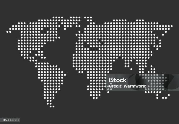 World Map Simple Illustration Vector Stock Illustration - Download Image Now - Abstract, Africa, Asia