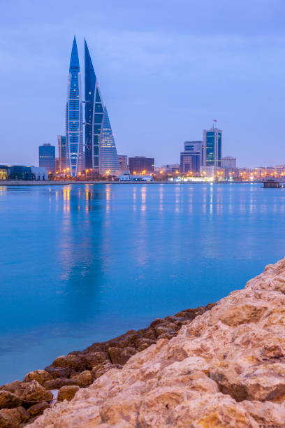 istock Modern architecture of Manama at night 1150808263