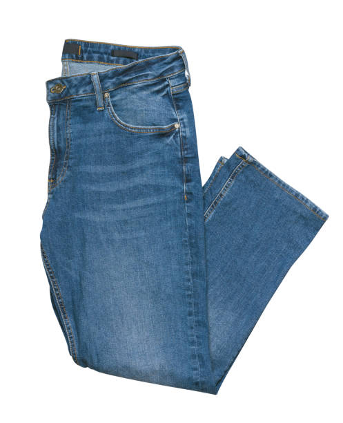 istock Blue jeans isolated on white background.Beautiful  jeans 1150809920