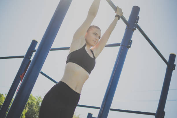 istock Young girl is doing exercises 1150809972