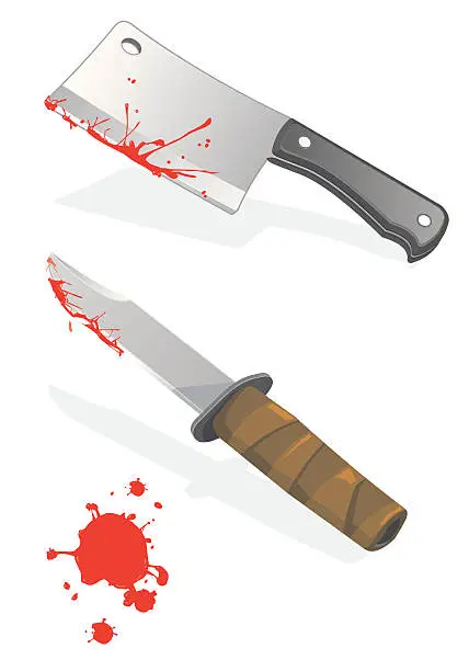 Vector illustration of Murder Weapons.