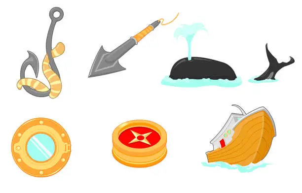 Vector illustration of Ocean Icons
