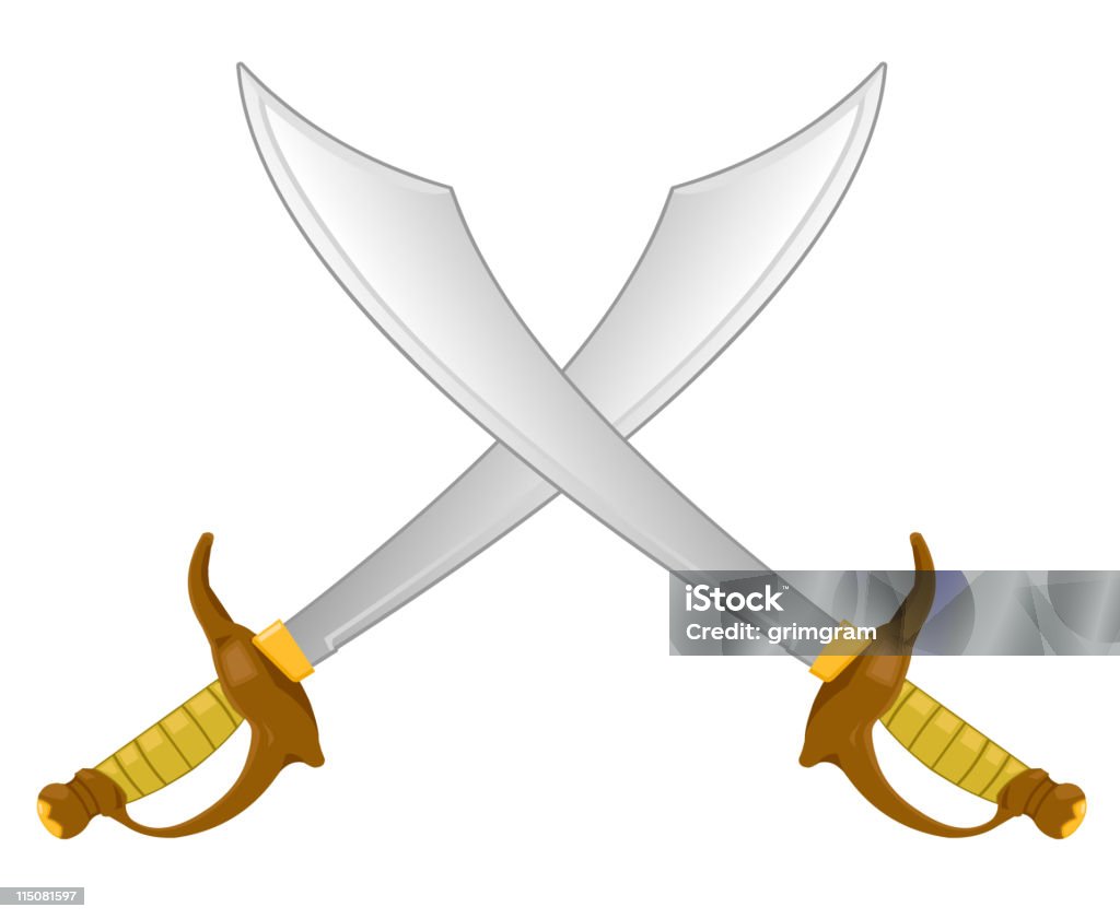 Épées croisées - clipart vectoriel de Épée libre de droits