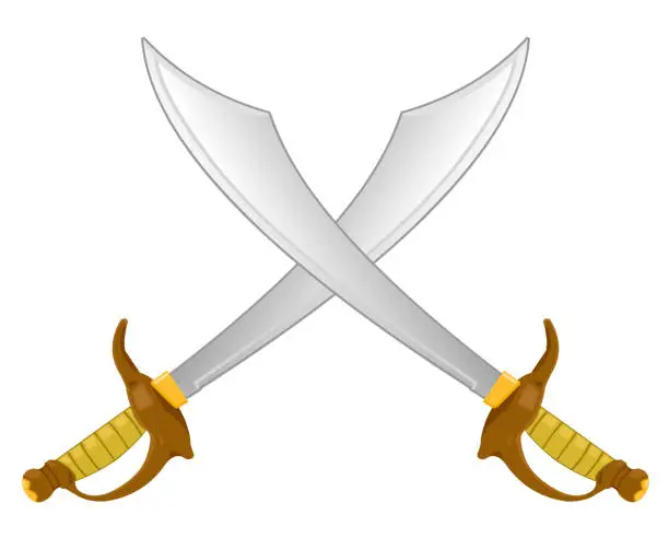 Vector illustration of Crossed Swords