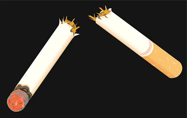 Vector illustration of Quitting Smoking