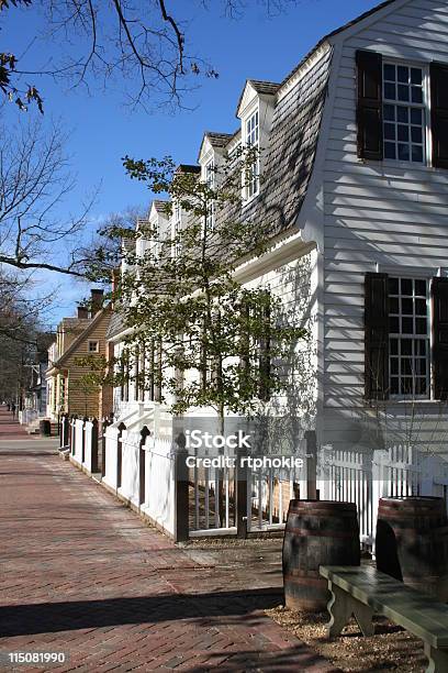 Koloniale Straße Stockfoto und mehr Bilder von Stadtzentrum - Stadtzentrum, Williamsburg - Virginia, Besuchen