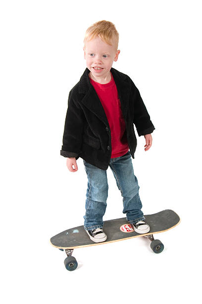 Skateboarding Young Boy stock photo