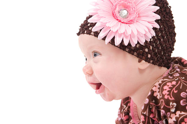 Baby Girl Smile (isolated) stock photo