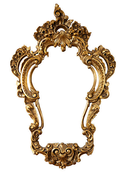istock golden retro mirror frame,  isolated on white (No#3) 115082515