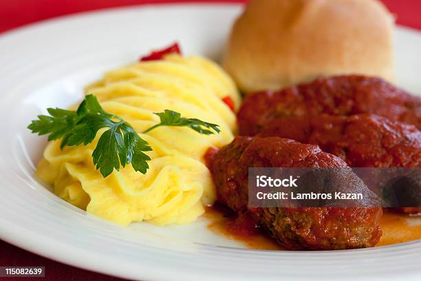 Greek Food Soutzoukakia Smyrneika Stock Photo - Download Image Now - Meatball, Pureed, Tomato