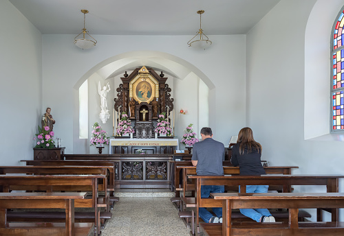 Garanhuns city, Pernambuco, Brazil -July 15, 2017:Famous and beautiful chapel from Garanhuns.