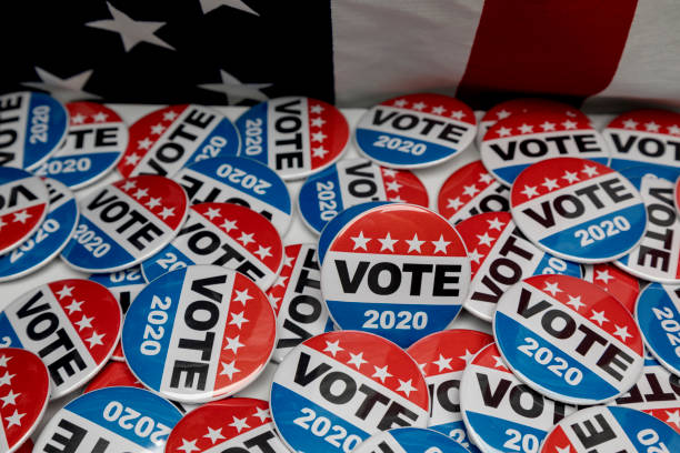 istock Get Out the Vote 2020 Presidential Voting Buttons 1150831570