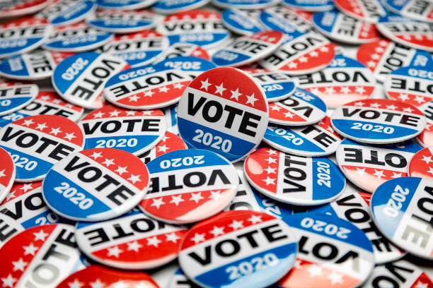 istock Get Out the Vote 2020 Presidential Voting Buttons 1150831580