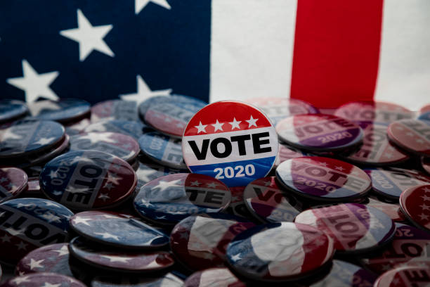 istock Get Out the Vote 2020 Presidential Voting Buttons 1150831582