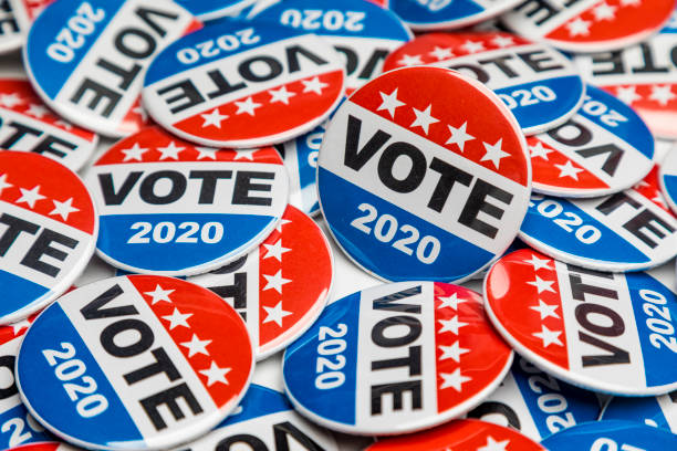 istock Get Out the Vote 2020 Presidential Voting Buttons 1150831599