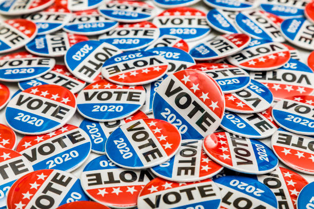 istock Get Out the Vote 2020 Presidential Voting Buttons 1150831625