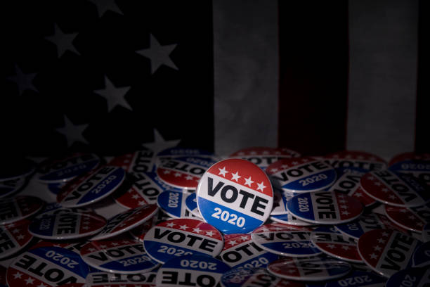 istock Get Out the Vote 2020 Presidential Voting Buttons 1150831639