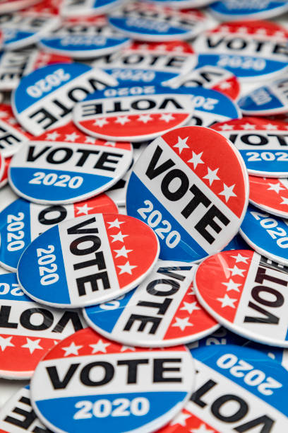 istock Get Out the Vote 2020 Presidential Voting Buttons 1150832170