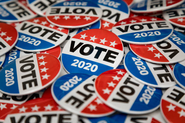 istock Get Out the Vote 2020 Presidential Voting Buttons 1150832183