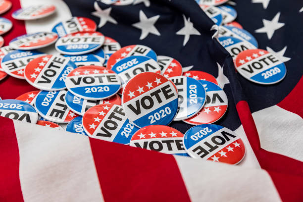 istock Get Out the Vote 2020 Presidential Voting Buttons 1150832198