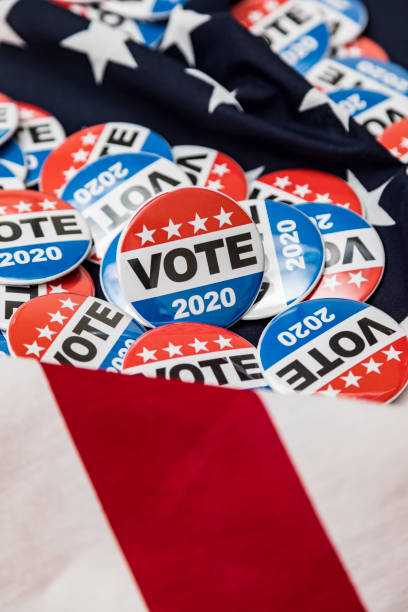 istock Get Out the Vote 2020 Presidential Voting Buttons 1150832208