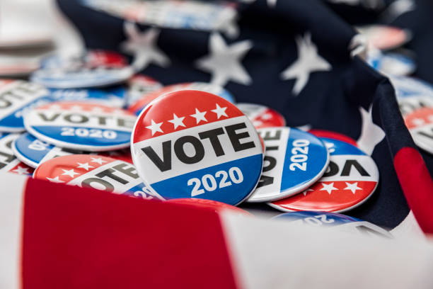 istock Get Out the Vote 2020 Presidential Voting Buttons 1150832210