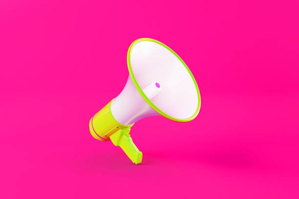 istock Green Megaphone on Pink Background 1150832244