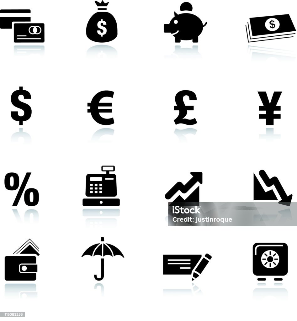 Basic-icônes de finances 01 - clipart vectoriel de Billet de banque libre de droits