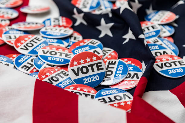 istock Get Out the Vote 2020 Presidential Voting Buttons 1150833152
