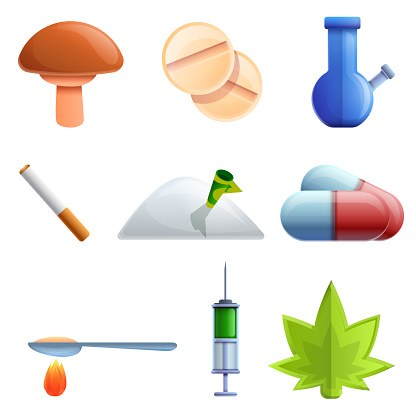 Ilustración de Conjunto De Iconos De Drogas De Dibujos Animados Ilustración Vectorial y más Vectores Libres de Derechos de Adicción - iStock Ilustración de Conjunto De Iconos De Drogas De Dibujos Animados Ilustración Vectorial y más Vectores Libres de Derechos de Adicción - iStock