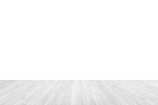 istock Isolated bamboo wood floor texture on white wall background 1150834892
