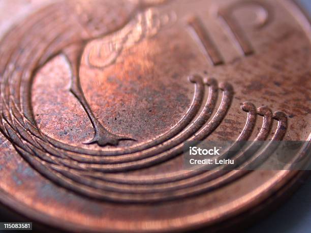 Old Irish One Penny Coin Stock Photo - Download Image Now - Bird, Business, Celtic Style