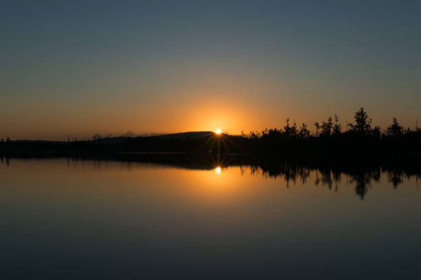 istock Calm and quite nature landscape on sunset with still water 1150836029