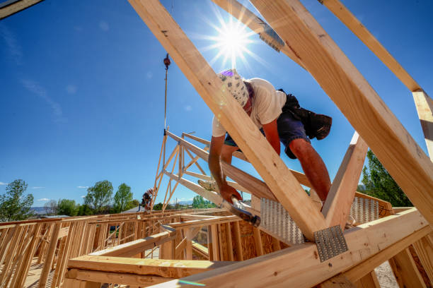 istock Drone View of a Home being Framed by Carpenters 1150838717
