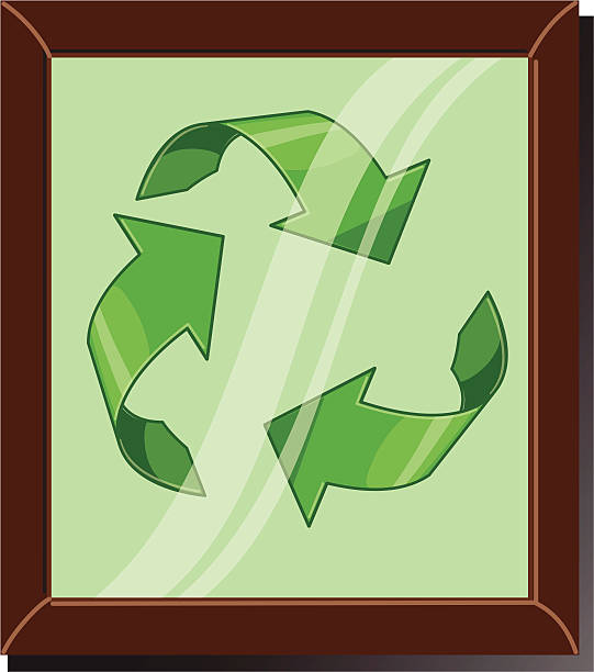 Recycler symbole encadré - Illustration vectorielle
